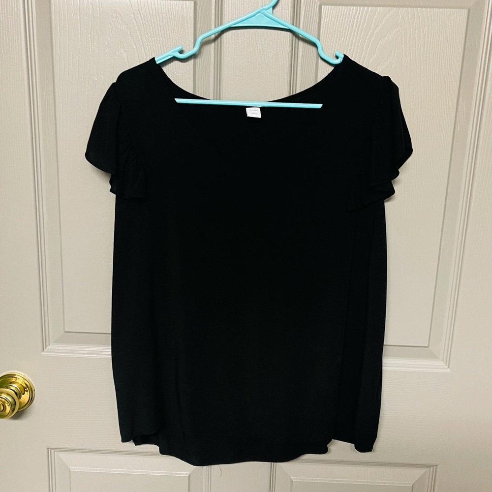 Women’s L Solid Black Blouse